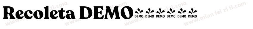 Recoleta DEMO字体转换